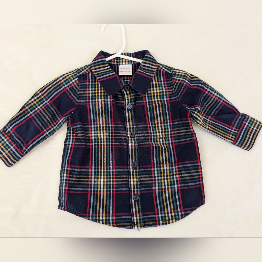 Hanna Andersson Button Down ~ 6-12 mo /70 cm
